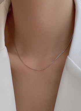 银银蛇骨链男女项链锁骨链