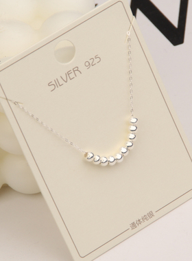 925银银O字链女无感项链