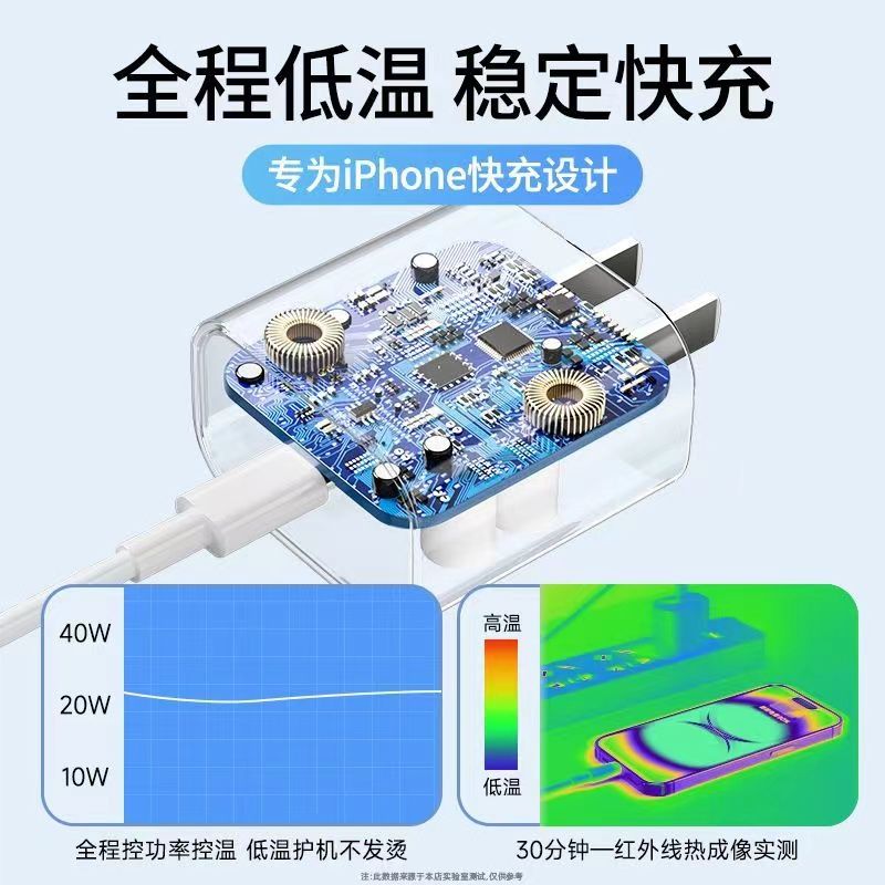 适用苹果充电器PD35W快充头30WiPhone15/14/12Pro Max数据线套装-图1