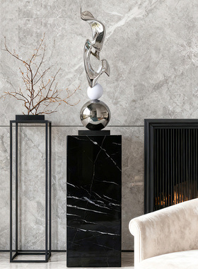 创意现代轻奢风酒店大堂别墅走廊过道玄关落地艺术雕塑装饰摆件