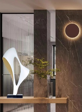 现代抽象落地雕塑摆件售楼处玄关酒店大堂橱窗轻奢时尚艺术装饰品