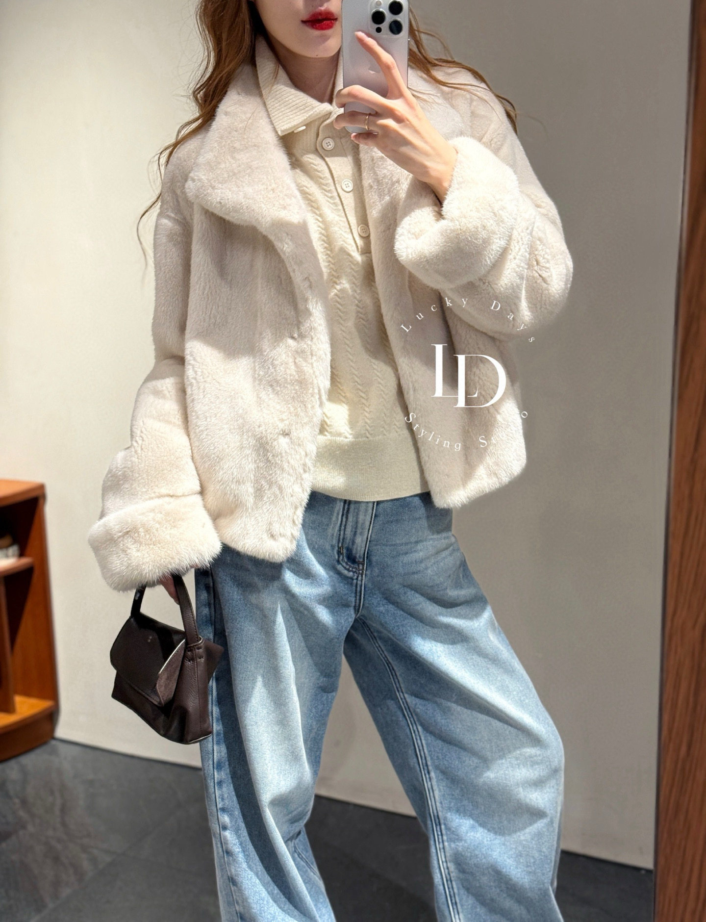 非实价2025冬季新款欧洲站潮牌简约轻奢百搭宽松休闲舒适水貂外套 - 图3