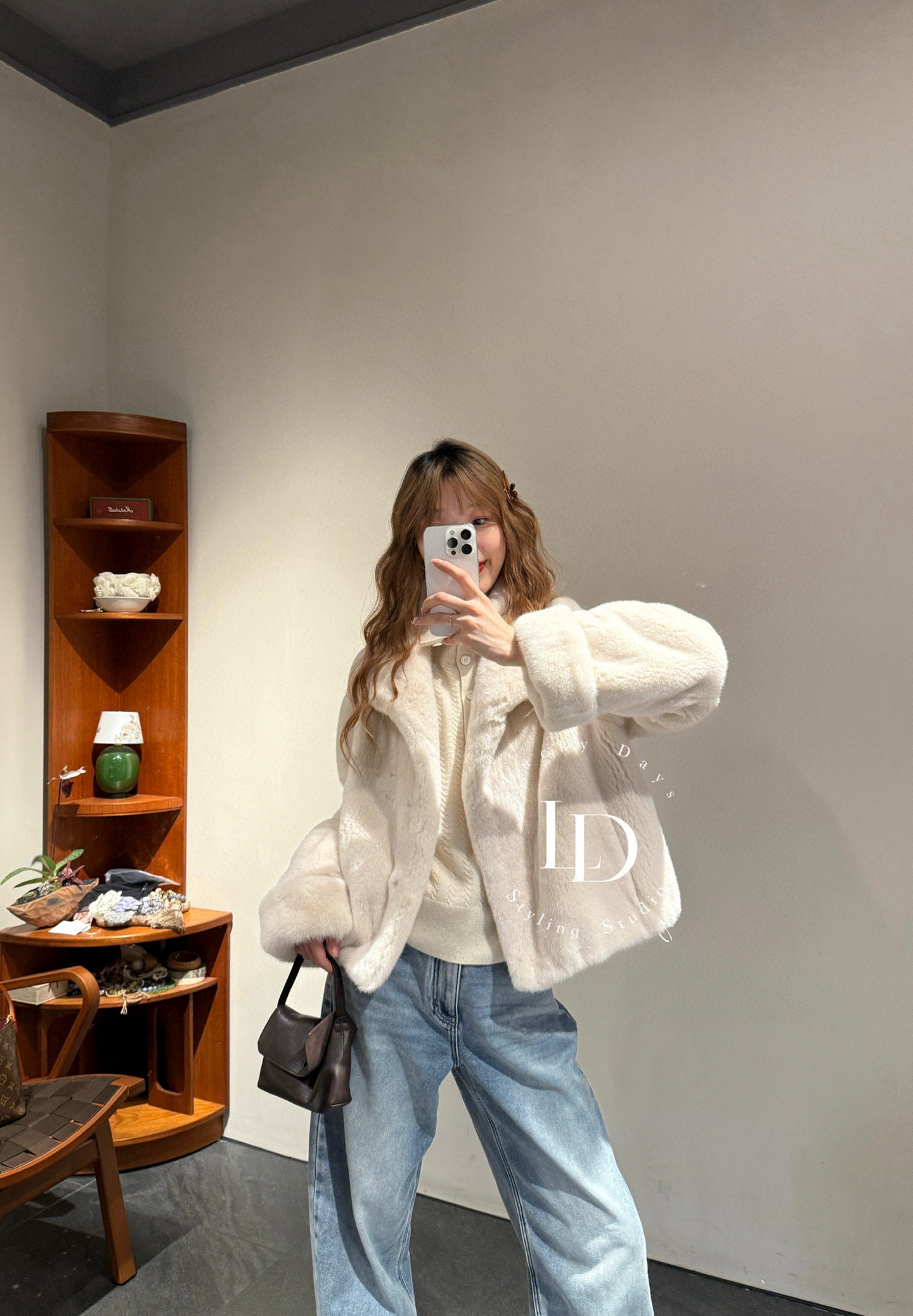 非实价2025冬季新款欧洲站潮牌简约轻奢百搭宽松休闲舒适水貂外套 - 图0