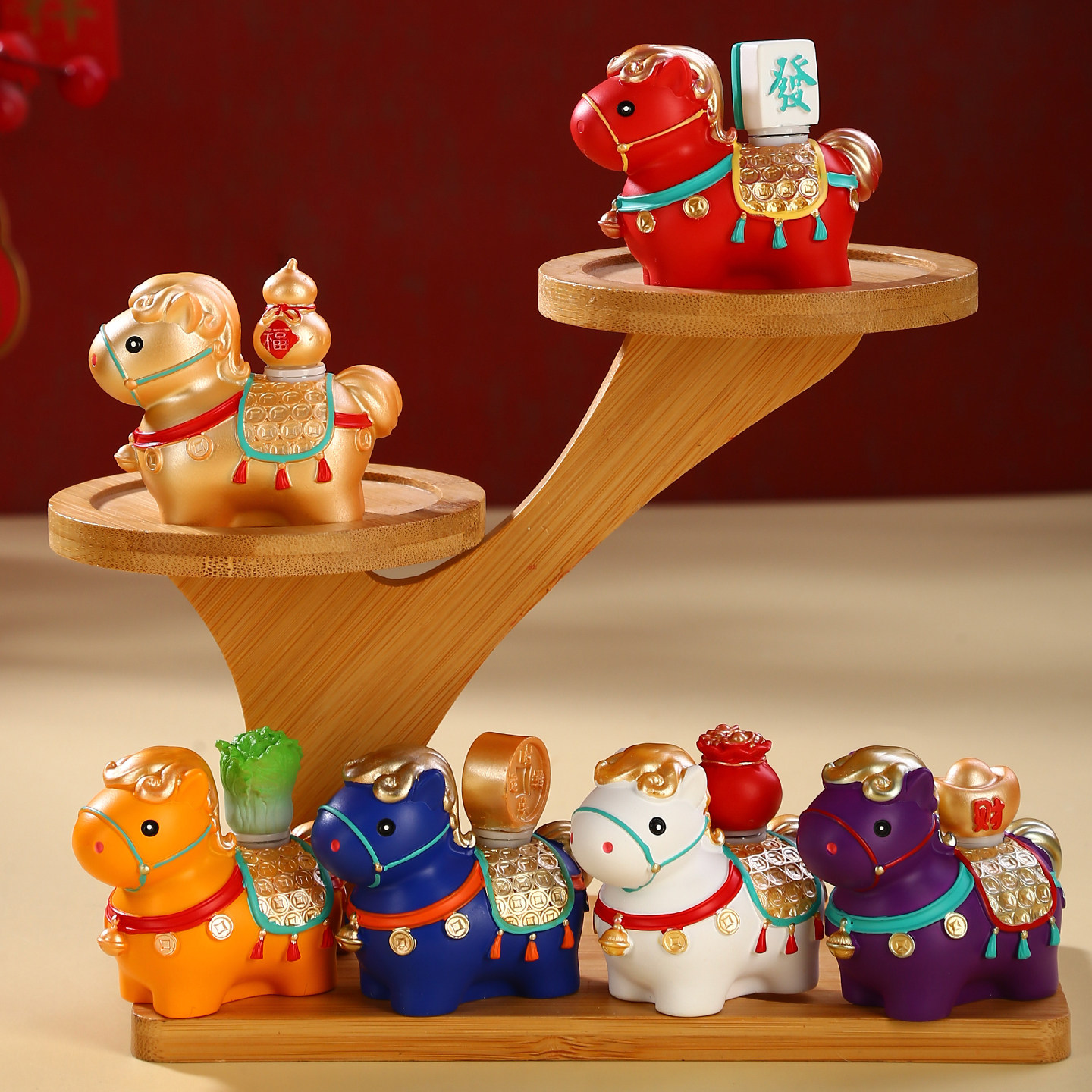 2026小马年盲盒吉祥物公仔马上有钱摆件三八节礼物洛阳博物馆文创