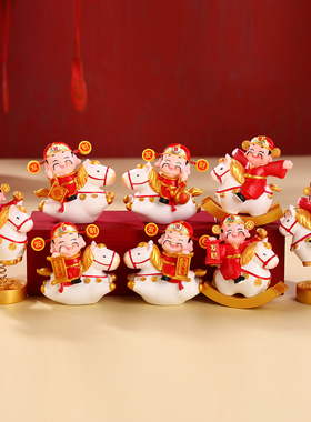 马上有钱花2026财神桌面招财摆件