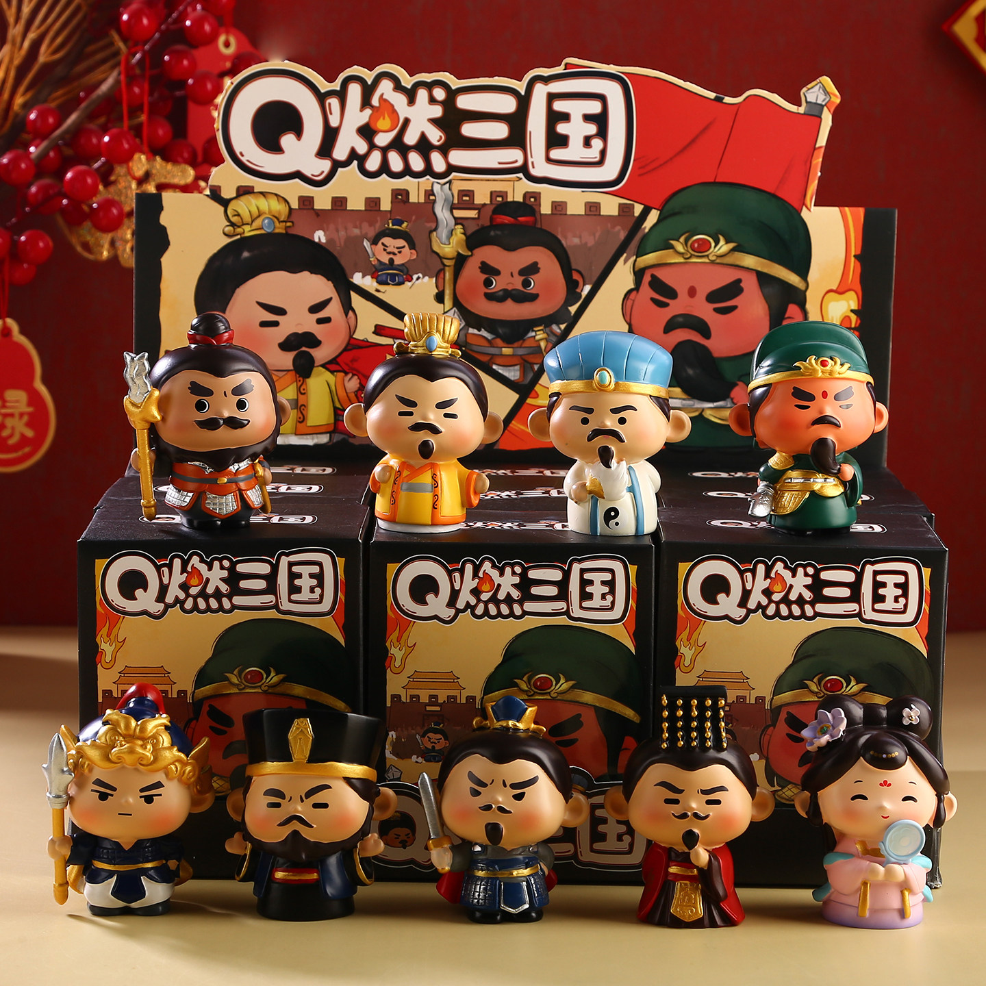 成都武侯祠文创纪念品诸葛亮摆件刘备关羽三国博物馆周边人物手办