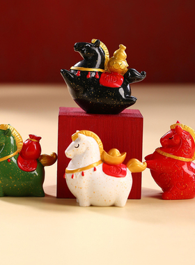 迷你2026马年吉祥物马上有钱公仔