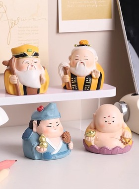 玉帝王母镇宅桌面摆件玄关装饰