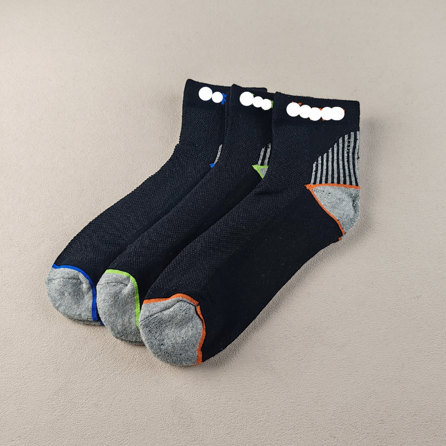 四季毛巾底男袜中腰纯棉透气网面毛圈底黑色防臭运动袜吸汗跑步袜,淘宝优惠券,粉丝福利购,淘宝优惠卷