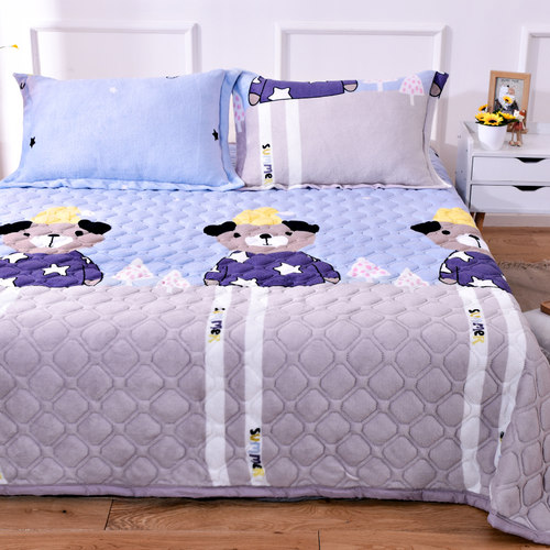 冬季加厚法兰绒毛毯加绒床单单件盖毯办公室午睡单人珊瑚绒毯子 - 图1