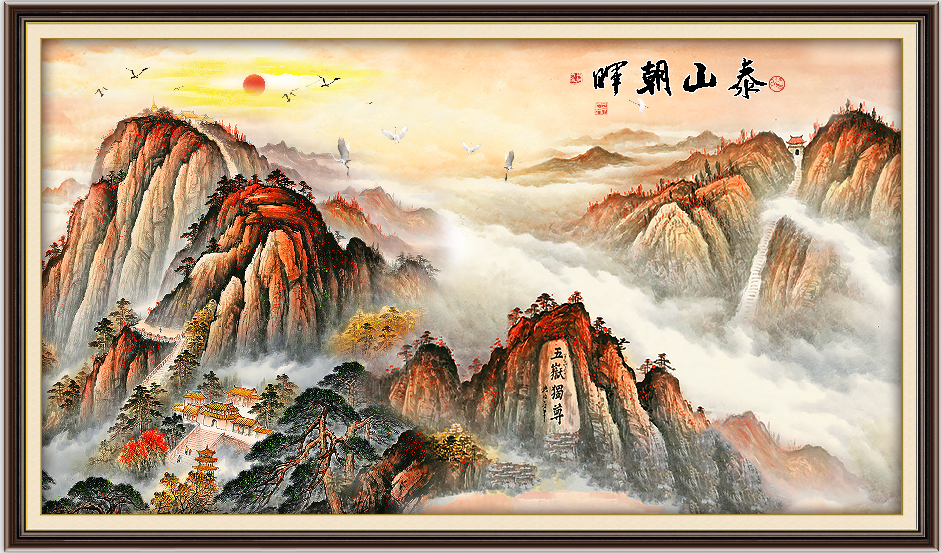 新型福字迎门墙壁画 影门墙山水画 陶瓷 微晶影壁墙 迎宾墙瓷砖i. - 图3