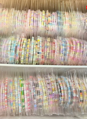 米珠手链手工串珠彩色珠子手链女多色时尚百搭饰品毕业学生礼物