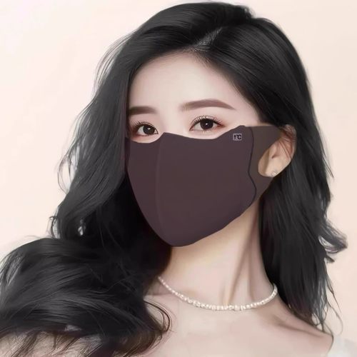 滑雪口罩女冬季保暖护眼角高颜值骑车防风透气面罩加绒加厚显脸小 - 图0