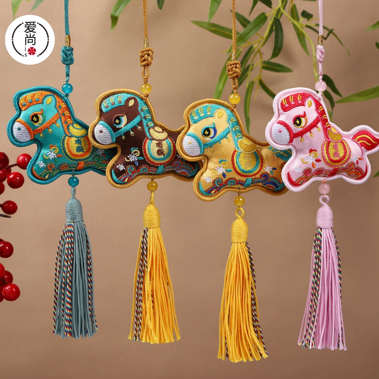 2026新年香包刺绣福马挂饰门挂车挂福桶装饰福包绿植盆栽配饰配件,淘宝优惠券,粉丝福利购,淘宝优惠卷