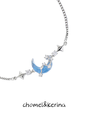 温柔炸了！仙美蓝月光闺蜜手链女