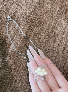 「土星家小云朵」珍珠云朵项链女高级感轻奢小众气质2025新款流苏