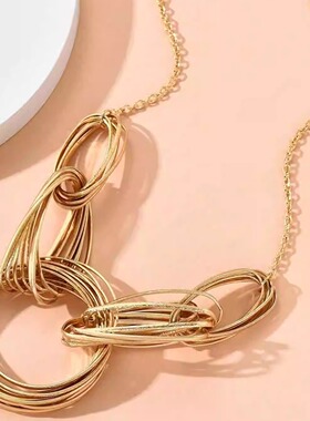 哥特风度假夸张金色拼接颈部饰品