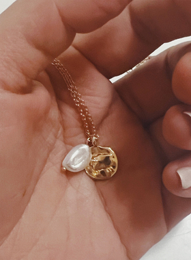 vm香草山纯银镀金巴洛克淡水珍珠