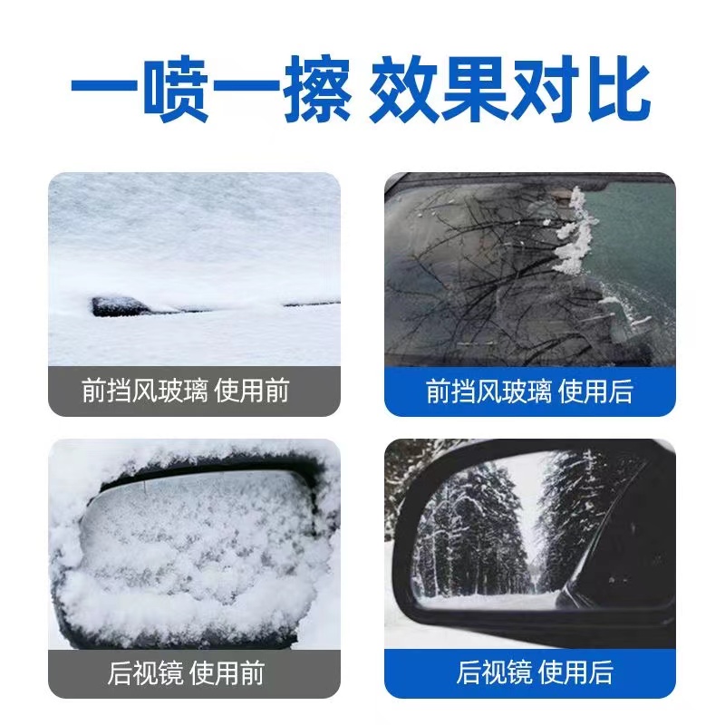 融雪除冰剂冬季汽车玻璃车窗快速融雪防结冰冬天除雪霜神器 - 图3