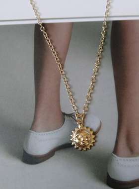 包金项链美国太阳的后裔吊坠