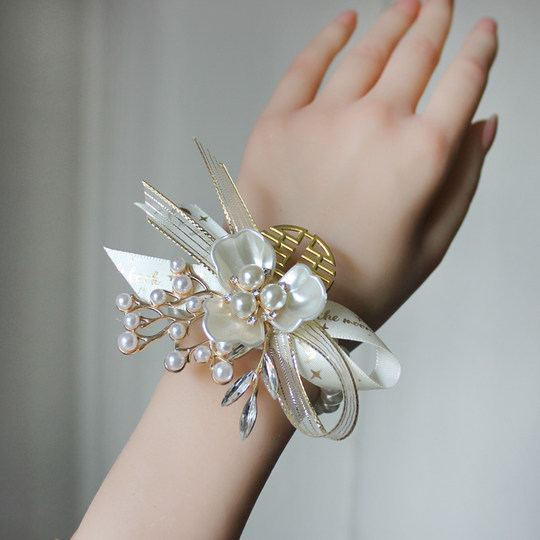 韩式小清新伴娘手腕花森系结婚礼姐妹团手环舞蹈表演超仙新娘手花