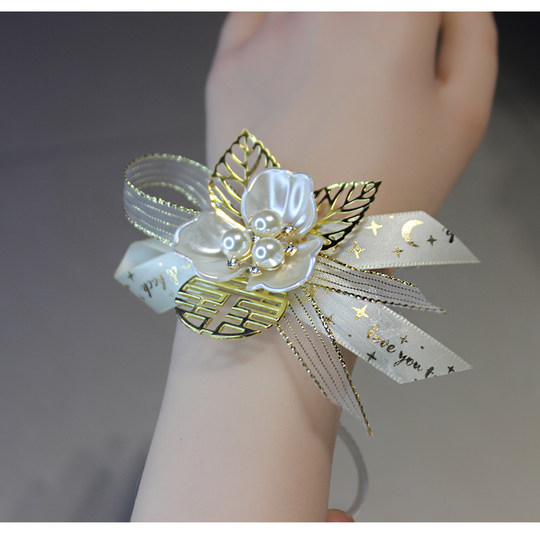 韩式小清新伴娘手腕花森系结婚礼姐妹团手环舞蹈表演超仙新娘手花