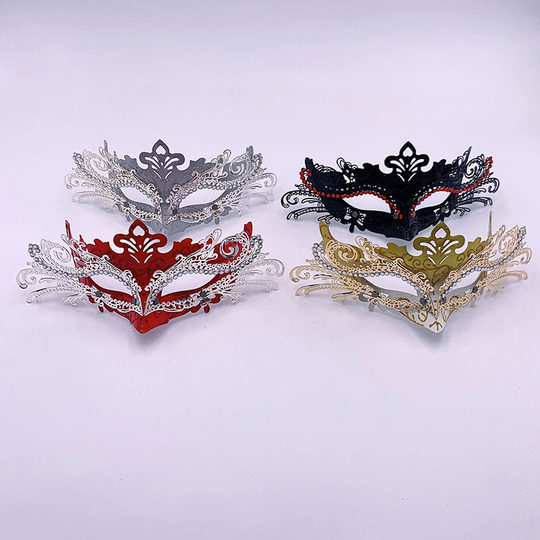 Masquerade princess mask female half face metal mask