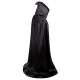 Halloween costume cloak ສີດໍາ cloak props ກັບ hood