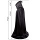 Halloween costume cloak ສີດໍາ cloak props ກັບ hood