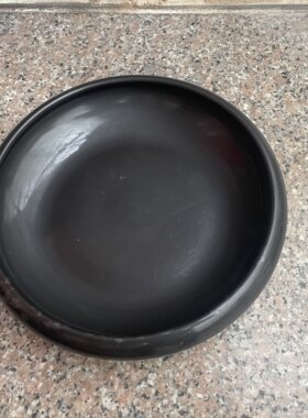 景德镇创意陶瓷水仙花盆黑色大号花盆
