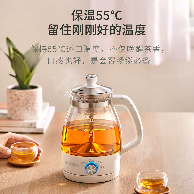 韩国现代家用全自动蒸汽黑茶煮茶器 hyundai现代乾途电茶炉/煮茶器/奶茶机