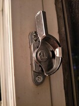 Old fashioned 90 type crescent lock old style door and window lock push-and-pull glass window lock moving window moving door buckle lock 2 clothes