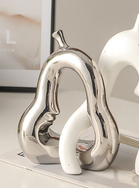 北欧抽象艺术装饰入户陶瓷创意花瓶摆件客厅桌面家居饰品花装饰品