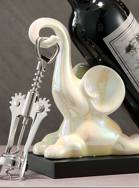 大象红酒架摆件酒柜家居饰品现代高颜值装饰创意摆设乔迁送礼