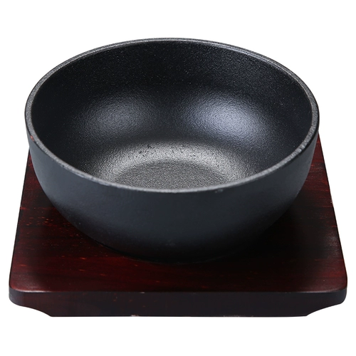 Корейский стиль каменного горшка бибимбапа бибимбалбирующая железная чаша Железная пластина Железная Железная чаша Японская и корейская кулинария Железное рисовое миска Бибимбап Специальный горшок