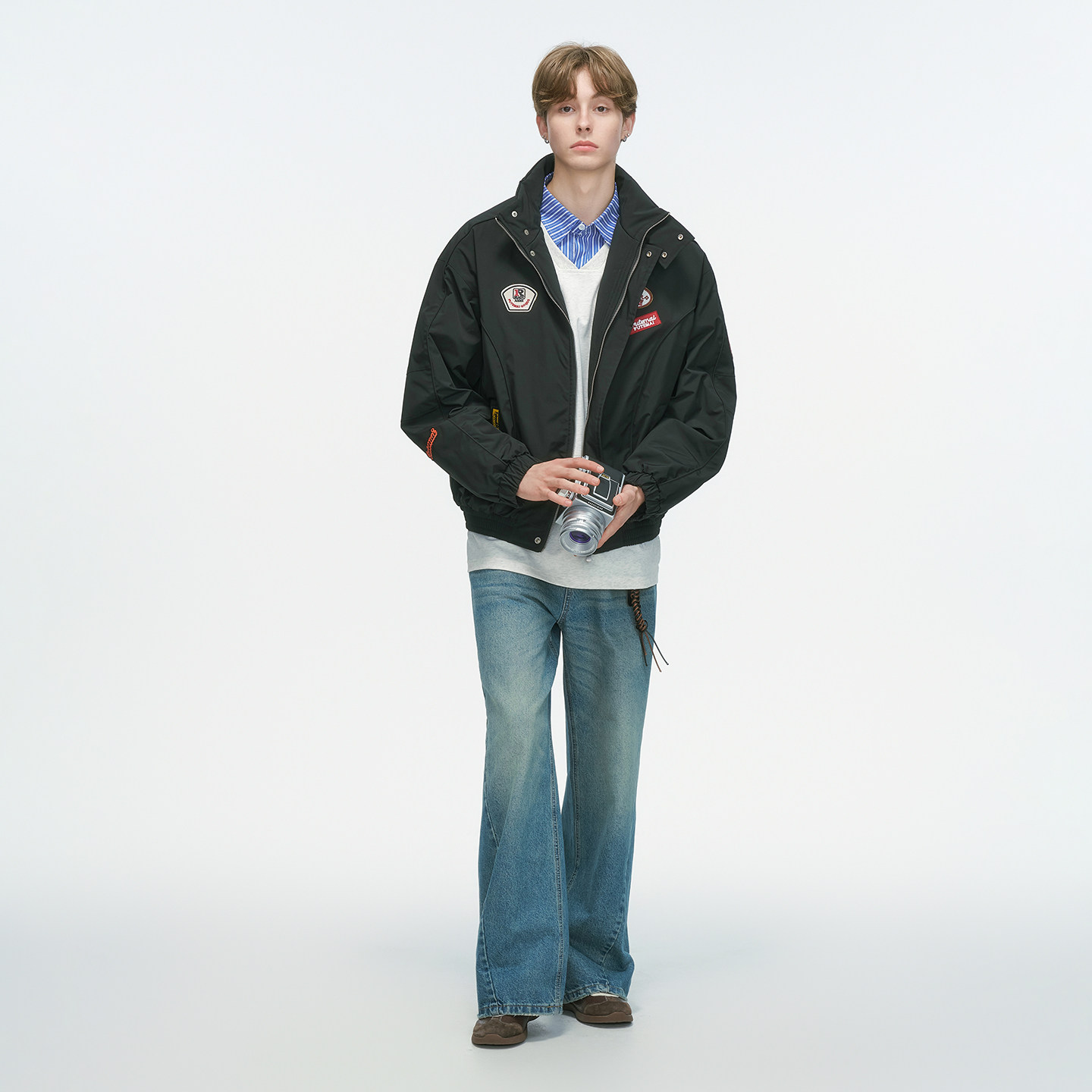 Dream made 美式解构赛车风短款棉服男冬季加厚飞行立领棉衣外套,淘宝优惠券,粉丝福利购,淘宝优惠卷