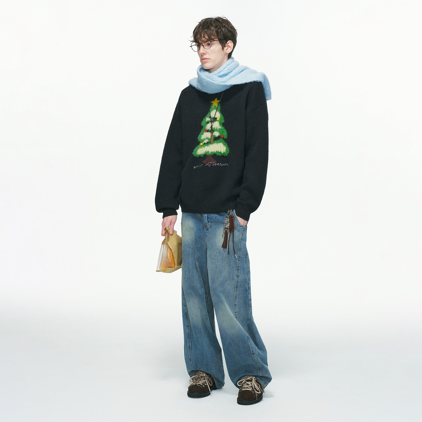 Dream made 圣诞树刺绣毛衣男款秋冬季加厚情侣针织衫男生毛线衣,淘宝优惠券,粉丝福利购,淘宝优惠卷