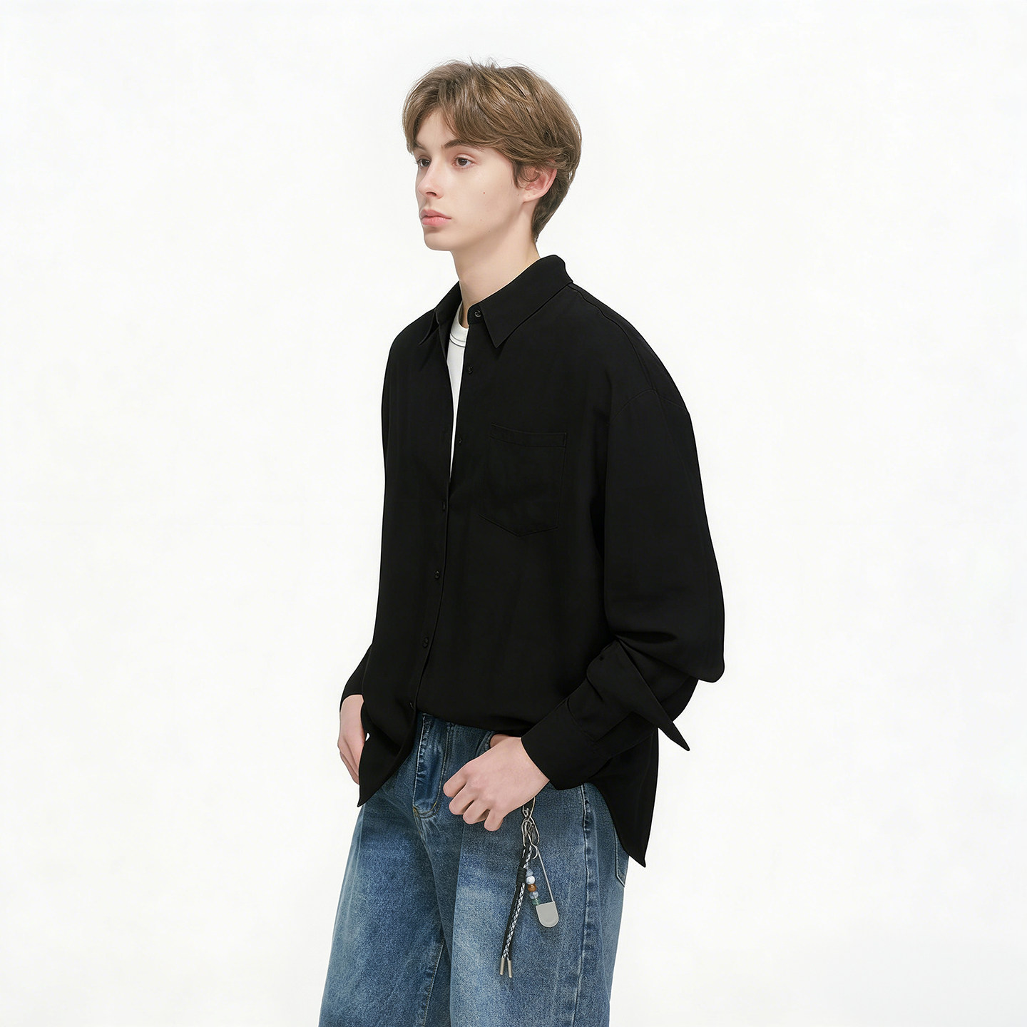 Dream made老钱风松弛感莱赛尔长袖衬衫男款秋季内搭情侣亚麻衬衣,淘宝优惠券,粉丝福利购,淘宝优惠卷