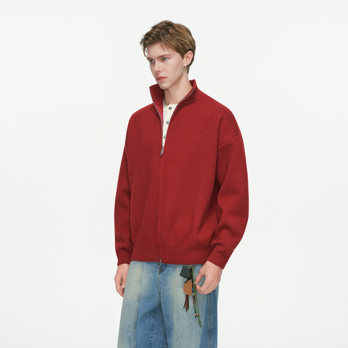 Dream made 美式cleanfit开衫毛衣男款秋冬季加厚内搭针织衫外套,淘宝优惠券,粉丝福利购,淘宝优惠卷