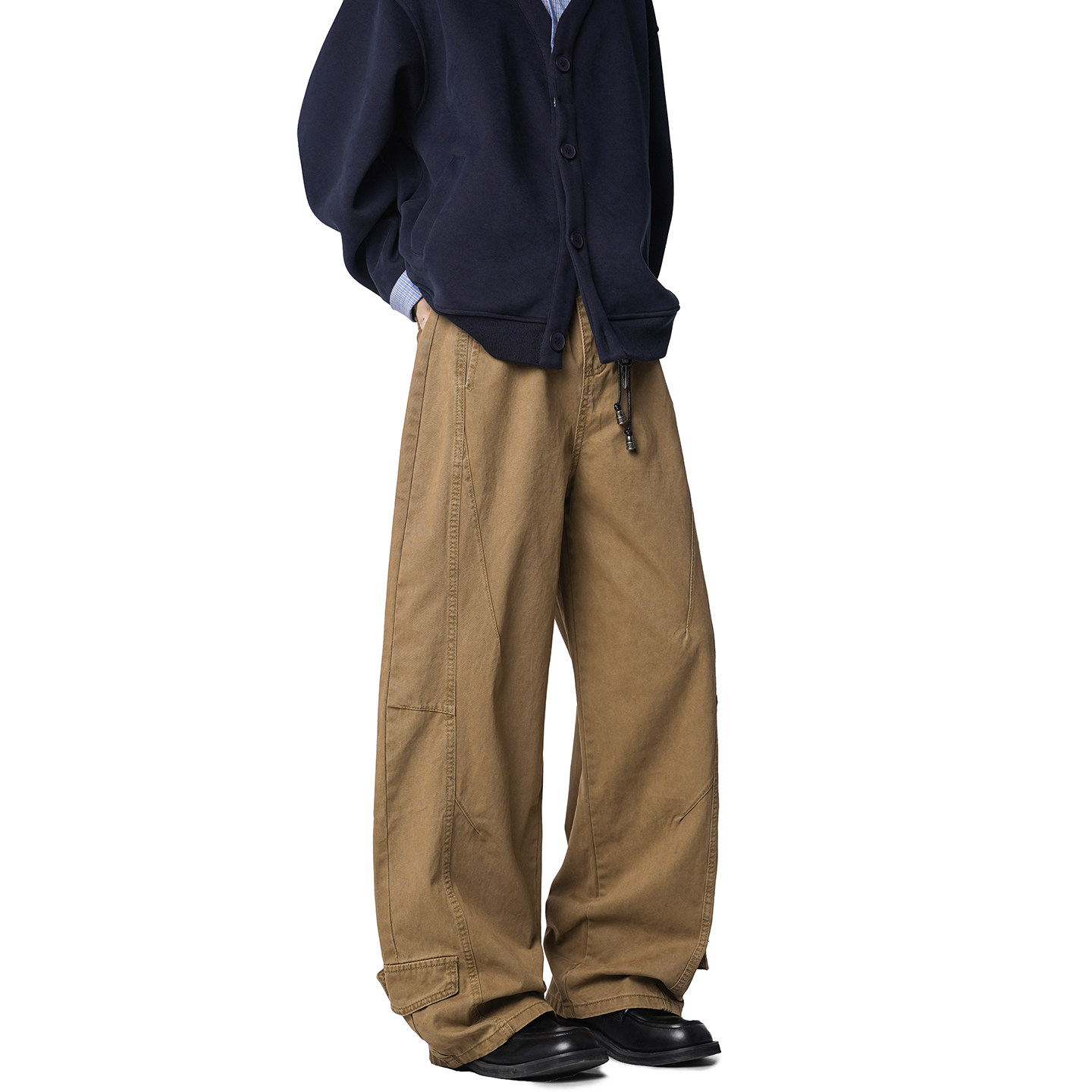 Dream made 美式解构巴恩风工装休闲裤男春秋季琥珀流光直筒裤子,淘宝优惠券,粉丝福利购,淘宝优惠卷