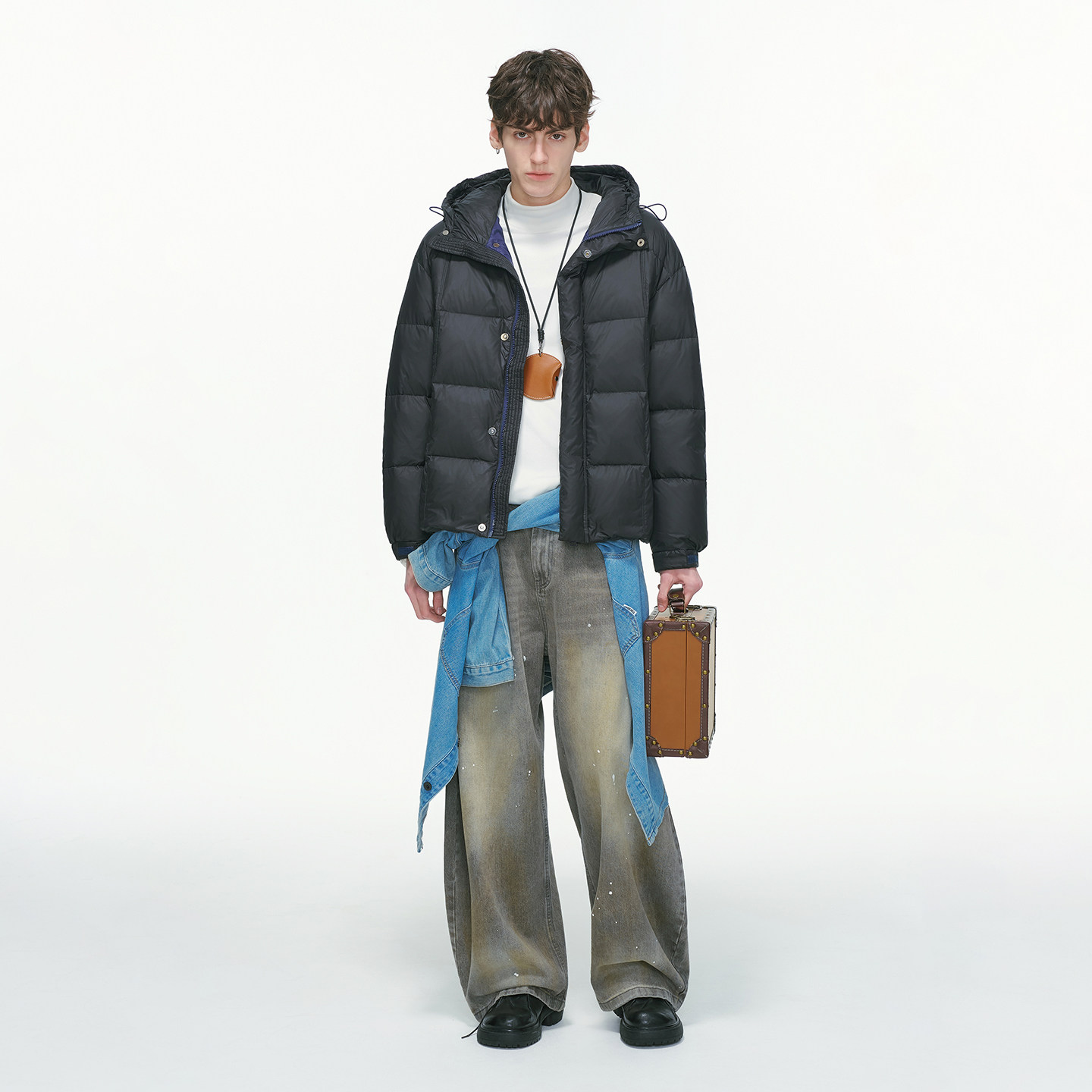 Dream made 新国标90白鸭绒撞色羽绒服男冬季加厚防寒面包服外套 - 图3