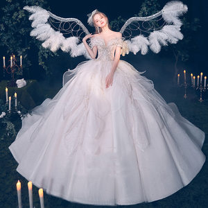 odelia《仙境》2021新款主婚纱主纱礼服气质新娘在逃公主风宫廷