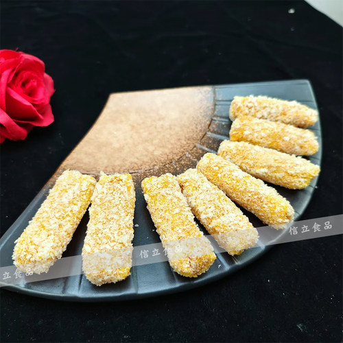 鑫厨涛记手工咸蛋卷250g8条餐厅家庭商用油炸小吃潮汕蛋黄卷点心 - 图1