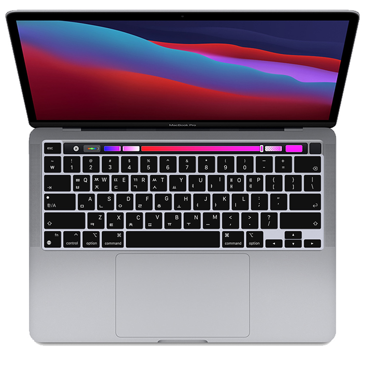适用苹果M1/M2新款MacBook pro13/13.3韩语键盘膜韩文保护套A2338-图0