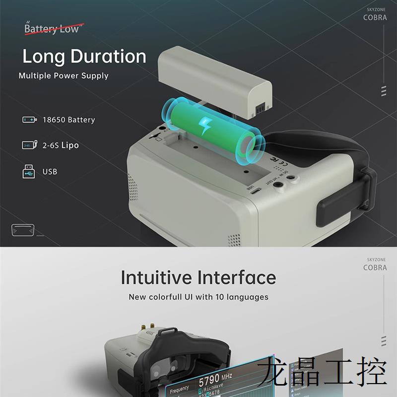 Skyzone Co-bra SD 5.8G头戴式视频眼镜多接口眼镜usb航模图传-图2