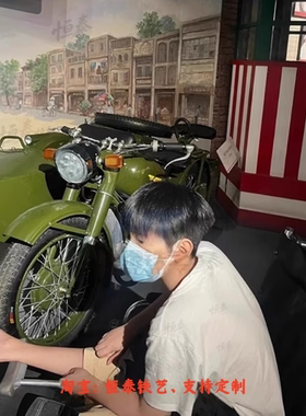 三轮车模型定制复古哈雷巡航道具