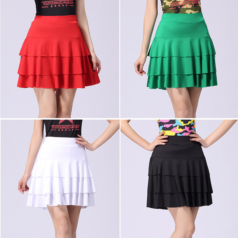 广场舞半身裙交谊舞百搭跳舞三层蛋糕裙水兵舞演出高腰舞蹈短裙女,淘宝优惠券,粉丝福利购,淘宝优惠卷