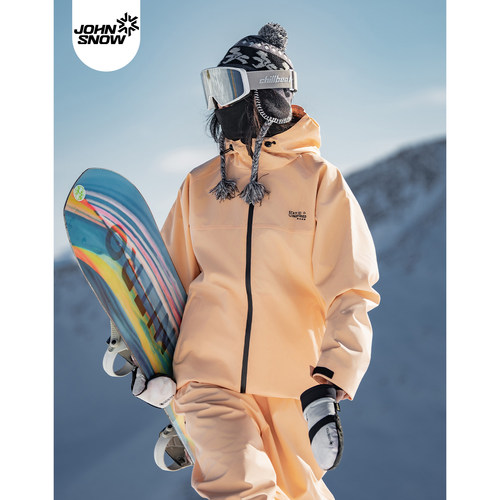 John snow滑雪服套装女款情侣单板宽松防水保暖滑雪衣裤马年限定 - 图2