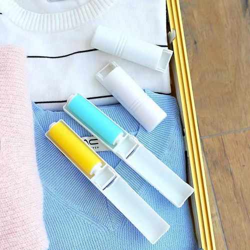 迷你小便携式粘毛器清理宠物毛发粘毛除毛神器随身折叠滚刷可水洗 - 图0