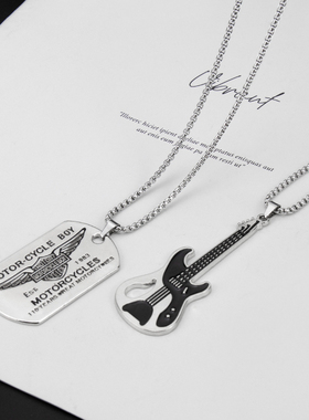 嘻哈风龙牛头霸气吊坠项链配饰